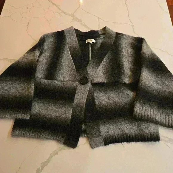 Studio Works Womens Cardigan Jacket Large Black Gray - Picture 3 of 9